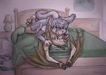  2015 ambiguous_gender anthro bat bed bedroom cuddling digital_media_(artwork) duo eyewear fur gaming gavin glasses hair inside lying male mammal marsupial nude on_front playing_videogame purple_fur purple_hair sugar_glider unimpressive wings 