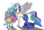 2015 digital_media_(artwork) earth_pony equine fan_character female feral friendship_is_magic group horn horse kevinsano mammal my_little_pony pony princess_celestia_(mlp) princess_luna_(mlp) smile winged_unicorn wings 