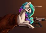  2015 digital_media_(artwork) equine female feral friendship_is_magic horn mammal my_little_pony princess_celestia_(mlp) silfoe solo winged_unicorn wings 