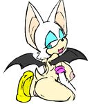  angelbreed anthro bat big_breasts breasts butt dildo female huge_breasts looking_back mammal pussy rouge_the_bat sega sex_toy smile solo sonic_(series) 
