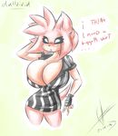  amy_rose anthro big_breasts blush breasts cleavage clothed clothing dullvivid female huge_breasts hyper referee sega solo sonic_(series) sonic_the_hedgehog 