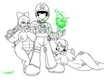  anthro armor bow bracelet breasts collar doomington female fireball group human jewelry koopa koopaling koopalings luigi male mammal mario_bros necklace nintendo princess_daisy scalie story video_games wendy_o_koopa wide_hips 