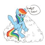  2015 areola breasts chatters english_text equine erect_nipples female feral friendship_is_magic inviting mammal my_little_pony nipples open_mouth pegasus presenting pussy rainbow_dash_(mlp) solo teats text underhoof wings 