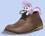  2013 cub equine female friendship_is_magic green_eyes gsphere hair horn mammal my_little_pony pink_hair shoelace shoes solo sweetie_belle_(mlp) two_tone_hair unicorn young 