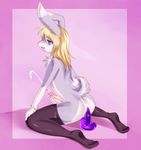  anal anal_penetration cum dildo erection girly hair humanoid_penis lagomorph laini legwear male mammal penetration penis rabbit sex_toy solo toying_self white-castle 