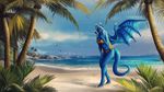  anthro beach bikini clothing dragon female pose seaside solo swimsuit tropic vampi 