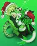  2014 anthro areola bbd big_breasts breast_milking breast_squish breasts butt christmas claws dragon duo female hair hat holidays horn huge_breasts lactating milk nude pom_hat reptile santa_hat scalie smile wings 