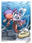  anthro badger bikini clothing epictones female mammal mustelid sega solo sonic_(series) sonic_boom sticks_the_jungle_badger swimming swimsuit underwater water 