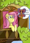  2014 arthropod atane18 blue_eyes butterfly dialogue english_text equine female fluttershy_(mlp) friendship_is_magic hair hi_res house insect inside mammal my_little_pony pegasus pink_hair text tree wings 