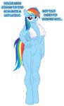  alpha_channel anthro anthrofied big_breasts breasts dialogue english_text equine female friendship_is_magic mammal muscles muscular_female my_little_pony navel nude pegasus plain_background pussy rainbow_dash_(mlp) solo text towel transparent_background unknown_artist wings 
