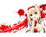  alice_margatroid blonde_hair blood hairband nosebleed sazanami_mio short_hair solo touhou yellow_eyes 