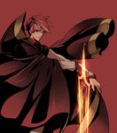  cape hanokage male_focus non-web_source red_eyes solo sword umineko_no_naku_koro_ni ushiromiya_battler weapon 