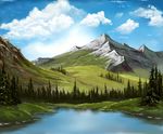  cloud day forest lake landscape mountain nature no_humans scenery sky teku 