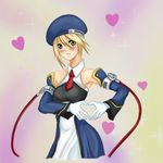  artist_request beret blazblue detached_sleeves hat heart heart_hands moe_moe_kyun! noel_vermillion solo 