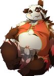  bear blush clothing drooling fanfan konbu male mammal overweight panda penis precum saliva solo tongue 