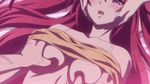  animated animated_gif blush breast_grab breasts fondle forced grabbing groping large_breasts long_hair lowres moaning naruse_mio purple_eyes red_hair scar shinmai_maou_no_testament 