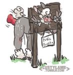  blush caprine cum female mammal penetration public_use sheep sign stockade stocks vsign 