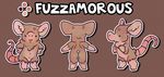  anthro cute fuzzamorous male mammal mascot model_sheet mouse nude rodent solo 