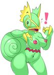  ! anthro areola breasts camel_toe chameleon elpatrixf female kecleon navel nintendo nipples open_mouth pok&eacute;mon pussy solo video_games 