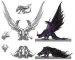  ambiguous_gender capcom claws dragon eyeless feral gore_magala monster_hunter official_art plain_background scales scalie solo video_games white_background wings 