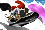  backlash91 clothed clothing crystal_empire equine friendship_is_magic horn horse king_sombra_(mlp) male mammal my_little_pony my_little_pony_friendship_is_magic outside royalty snow snowboarding solo unicorn 