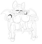  anus areola bat big_breasts black_and_white breasts candy_cane female half-closed_eyes holidays looking_at_viewer mammal monochrome nipples open_mouth pussy ravnic rouge_the_bat saliva sega sitting solo sonic_(series) tongue tongue_out wide_hips 