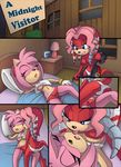  2014 amy_rose anthro areola breast_squish breasts camel_toe clothed clothing comic duo erect_nipples female fingering half-dressed hedgehog kissing lesbian lien-da mammal masturbation nipples panties pussy_juice sega skimpy sleeping sonic_(series) the_other_half topless underwear vaginal 