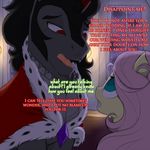  2015 dialogue duo english_text equine evehly female feral fluttershy_(mlp) friendship_is_magic horn horse king_sombra_(mlp) male mammal my_little_pony pegasus text unicorn wings 