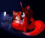  ! 2015 anthro big_breasts breasts canine duo erection eye_contact female fox male mammal penis smile soultornado 
