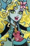  blonde_hair female freckles green_eyes hair lagoona_blue lips looking_at_viewer monster monster_girl monster_high necklace not_furry official_art pink_lips solo 