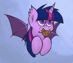  2015 abstract_background bat_pony biscuit cute dreamsulu equine female friendship_is_magic horn horse mammal my_little_pony solo teeth twilight_sparkle_(mlp) winged_unicorn wings 