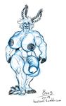  balls big_breasts boo boo3 breasts dickgirl ear_piercing huge_balls huge_breasts hyper intersex lagomorph mammal muscles nipple_piercing nipples penis piercing rabbit solo 