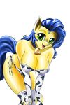  anthro big_breasts bikini blue_hair breasts cleavage clothed clothing cowbell d-lowell elbow_gloves equine fan_character female freckles fur gloves green_eyes hair horse legwear long_hair looking_at_viewer mammal milky_way_(character) my_little_pony open_mouth plain_background pony smile solo stockings swimsuit 