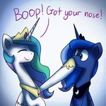  2015 anticularpony duo english_text equine female feral friendship_is_magic horn mammal my_little_pony princess_celestia_(mlp) princess_luna_(mlp) text winged_unicorn wings 