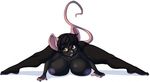  big_breasts big_thighs black_fur black_hair breast_squish breasts buckteeth eyewear female fur glasses green_eyes hair huge_breasts looking_at_viewer mammal molly_(koyote) mouse napalm napalm_(artist) nipples nude pink_nipples pink_nose rodent smile solo spread_legs spreading tongue 