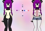  anthro black_fur blue_nipples blue_pussy blush breasts clothing female fur grey_eyes hair looking_at_viewer model_sheet nipples nude original_the_character purple_hair pussy red18fire sega short_tail solo sonic_style unknown_species 
