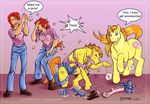  2006 amulet brush clothed clothing cutie_mark english_text equine fan_character female horse human mammal my_little_pony pony ribbons stephie_(artist) text torn_clothing transformation 