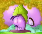  big_butt butt equine fart female friendship_is_magic gas gassy horn huge_butt hyper hyper_butt mammal my_little_pony purple_eyes purple_skin text twilight_sparkle_(mlp) winged_unicorn wings 