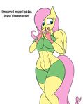  abs anthro big_breasts breasts digital_media_(artwork) english_text equine female fluttershy_(mlp) friendship_is_magic jrvanesbroek mammal my_little_pony pegasus solo text wings 