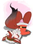  anthro canine christmas clothing dress fox holidays male mammal panties radicalweegee scarlet_svobodova solo underwear 