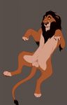  annoying_watermark balls disney feline feral jazzlioness lion lying male mammal on_back penis scar_(the_lion_king) sheath solo the_lion_king watermark 