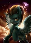  2014 cutie_mark equine eyelashes female feral friendship_is_magic hair lightning lightning_dust_(mlp) long_hair mammal my_little_pony outside pegasus solo tsitra360 wings 