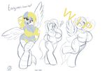  anthro badgerben big_breasts breasts cleavage clothed clothing derpy_hooves_(mlp) equine female friendship_is_magic horse mammal my_little_pony pegasus smile solo wings 