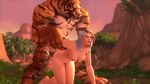  animated breasts duo feline female hair human jaina_proudmoore male mammal nude penetration rexx_(artist) saberon sex straight tiger video_games warcraft white_hair world_of_warcraft 