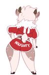  2014 anthro antlers big_butt brown_fur butt cervine christmas clothed clothing crossgender english_text female fur hair holidays hoodie hooves horn mammal markings multicolored_fur plain_background rear_view reindeer rudolph short_hair shorts solo standing stripes tan_fur text thick_thighs tsudanym white_hair wide_hips 