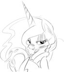 2014 blush equine female feral friendship_is_magic horn looking_at_viewer mammal my_little_pony nightmare_moon_(mlp) smile solo winged_unicorn wings zev 