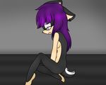  anthro black_fur breasts female fur hair nude purple_hair red18fire sad sega solo sonic_style unknown_species 