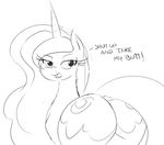  2014 butt english_text equine female feral friendship_is_magic horn mammal my_little_pony princess_luna_(mlp) solo text winged_unicorn wings zev 