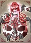  ari b0rn_t0_die collar disgaea female lagomorph legwear mammal membranous_wings multiple_piercings rabbit solo spiked_bracelet spiked_collar stockings wings young 