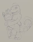  absorption alien anthro cradling dripping duo erection experiment_(species) eyes_closed fan_character full-length_portrait goo hug jayton lizard male merging monochrome ovni penis petrock pointy_ears precum reptile scalie standing tongue tongue_out 